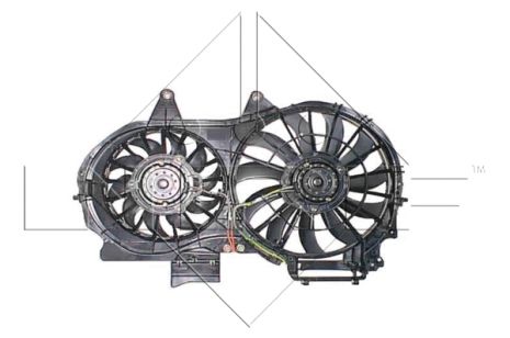 Вентилятор охолодження радіатора SEAT EXEO, AUDI A4, AUDI A6, NRF (47205)