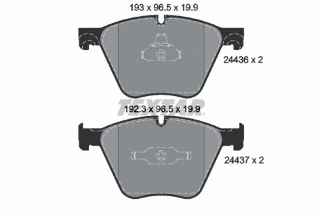 Комплект гальмівних колодок BMW X6, BMW X5, BMW 5, TEXTAR (2443601)