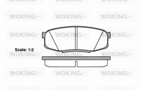 Комплект гальмівних колодок LEXUS GX, TOYOTA LAND СRUISER, TOYOTA TUNDRA, WOKING (P1372300)