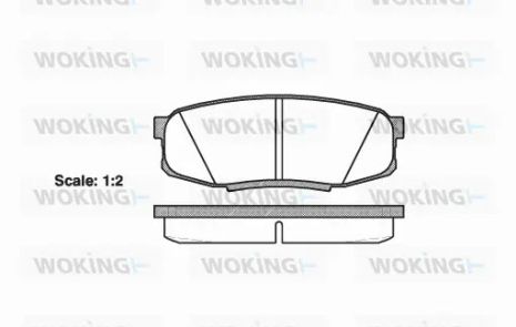 Комплект тормозных колодок LEXUS GX, TOYOTA LAND СRUISER, TOYOTA TUNDRA, WOKING (P1372300)