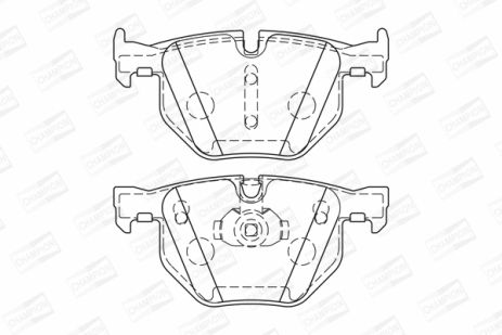 Комплект гальмівних колодок BMW X5, BMW X6, CHAMPION (573744CH)