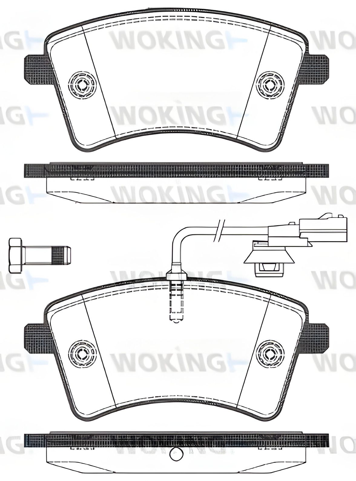 Гальмівних колодок комплект RENAULT KANGOO, WOKING (P1251301) Гальмівних колодок комплект RENAULT KANGOO, WOKING (P1251301)