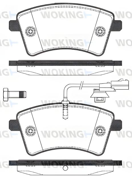 Гальмівних колодок комплект RENAULT KANGOO, WOKING (P1251301) Гальмівних колодок комплект RENAULT KANGOO, WOKING (P1251301)