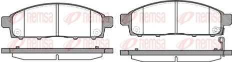 Комплект гальмівних колодок MITSUBISHI PAJERO, MITSUBISHI L200, REMSA (124201)