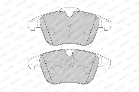 Комплект тормозных колодок FERODO для LAND ROVER, VOLVO S60, FORD S-MAX (FDB1897W)