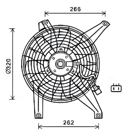 Вентилятор радиатора для охлаждения MITSUBISHI PAJERO, AVA COOLING (MT7528) Вентилятор радиатора для охлаждения MITSUBISHI PAJERO, AVA COOLING (MT7528)