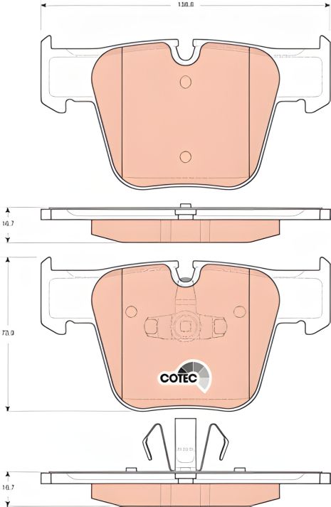 Комплект гальмівних колодок для MB S-CLASS, TRW (GDB1674) Комплект гальмівних колодок для MB S-CLASS, TRW (GDB1674)
