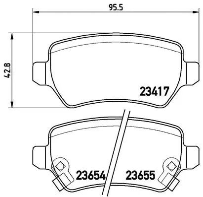 Комплект тормозных колодок HSV VXR, KIA VENGA, CHEVROLET ZAFIRA, BREMBO (P59038)