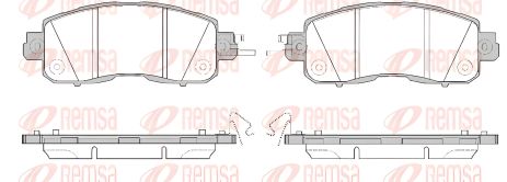 Тормозные колодки комплект NISSAN TEANA, ALTIMA, LEAF, REMSA (151704)