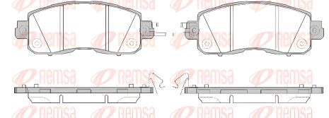Гальмівних колодок комплект NISSAN TEANA, NISSAN ALTIMA, NISSAN LEAF, REMSA (151704) Гальмівних колодок комплект NISSAN TEANA, NISSAN ALTIMA, NISSAN LEAF, REMSA (151704)