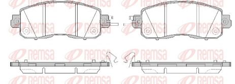 Комплект гальмівних колодок NISSAN TEANA, NISSAN ALTIMA, NISSAN LEAF, REMSA (151704)