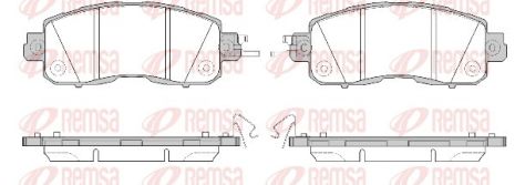 Комплект гальмівних колодок NISSAN TEANA, NISSAN ALTIMA, NISSAN LEAF, REMSA (151704)