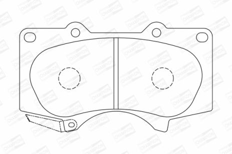 Комплект гальмівних колодок для LEXUS GX, MITSUBISHI PAJERO, TOYOTA LAND CRUISER, CHAMPION (572515CH)