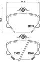 Комплект гальмівних колодок SMART FORTWO, SMART ROADSTER, SMART CITY-COUPE, BREMBO (P50038)