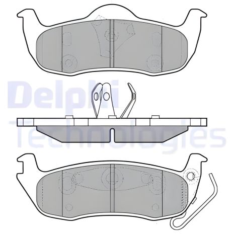 Комплект дискових гальмівних колодок JEEP COMMANDER, JEEP GRAND CHEROKEE, DELPHI (LP1975)