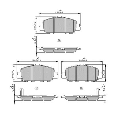 Комплект тормозных колодок HONDA HR-V, HONDA ACCORD, FERODO (FDB5234)