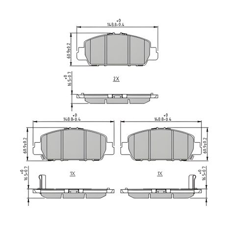 Комплект гальмівних колодок для Honda HR-V та Accord від Ferodo (FDB5234) Комплект гальмівних колодок для Honda HR-V та Accord від Ferodo (FDB5234)