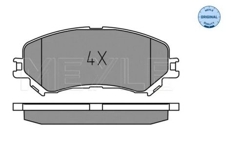 Комплект тормозных колодок RENAULT MEGANE, RENAULT SCÉNIC, RENAULT GRAND, MEYLE (0252234719)