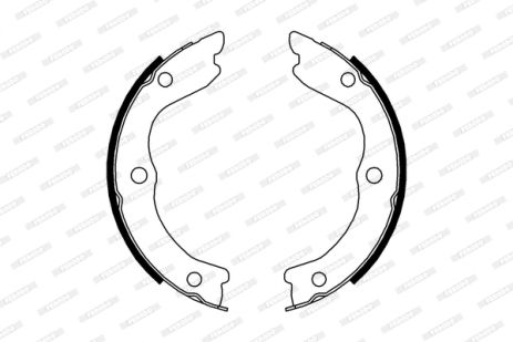 Набор колодок стояночного тормоза NISSAN INTERSTAR, NISSAN X-TRAIL, FERODO (FSB4004)