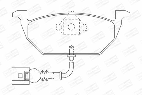 Комплект тормозных колодок SEAT ALTEA, SKODA YETI, AUDI A3, CHAMPION (571971CH)