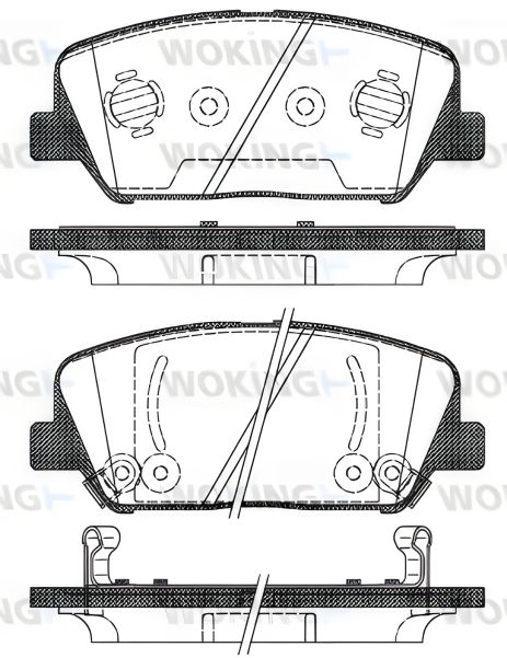 Гальмівні колодки комплект для KIA CEE'D, HYUNDAI GRANDEUR, HYUNDAI GENESIS, WOKING (P1298302) Гальмівні колодки комплект для KIA CEE'D, HYUNDAI GRANDEUR, HYUNDAI GENESIS, WOKING (P1298302)