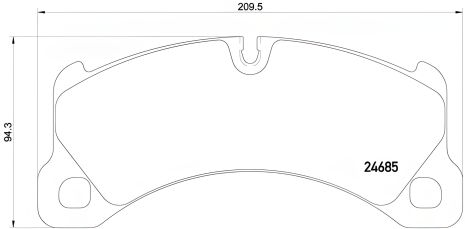 Комплект гальмівних колодок PORSCHE CAYENNE, BREMBO (P65026) Комплект гальмівних колодок PORSCHE CAYENNE, BREMBO (P65026)