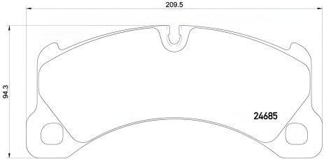 Комплект тормозных колодок PORSCHE CAYENNE, BREMBO (P65026)