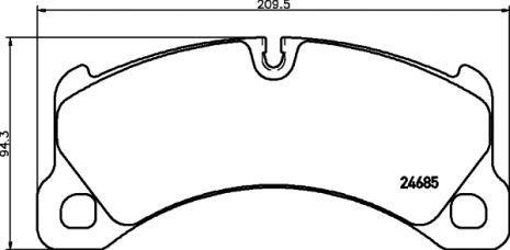 Комплект гальмівних колодок PORSCHE CAYENNE, HELLA PAGID (8DB355015131)