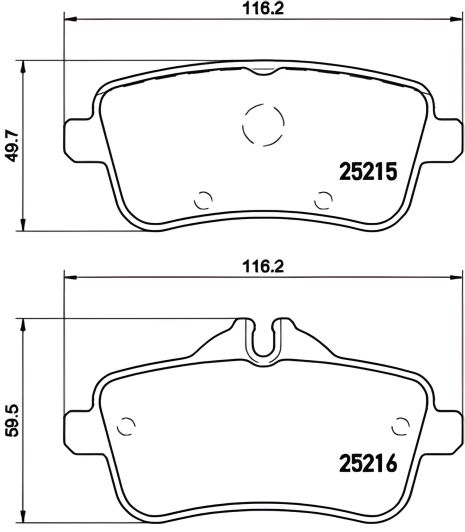 Комплект гальмівних колодок для MB GLS, MB GL-CLASS, MB GLE, від BREMBO (P50101) Комплект гальмівних колодок для MB GLS, MB GL-CLASS, MB GLE, від BREMBO (P50101)