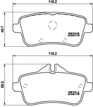 Комплект тормозных колодок MB GLS, MB GL-CLASS, MB GLE, BREMBO (P50101)