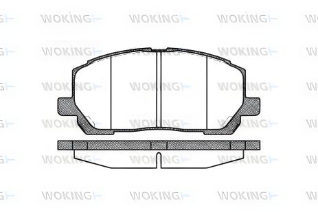 Комплект гальмівних колодок для TOYOTA HIGHLANDER та LEXUS RX, WOKING (P955300)