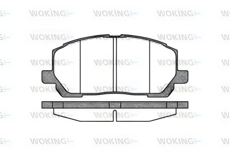 Комплект гальмівних колодок для TOYOTA HIGHLANDER та LEXUS RX, WOKING (P955300)