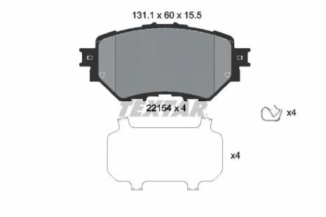 Комплект тормозных колодок MAZDA 3, TEXTAR (2215401)