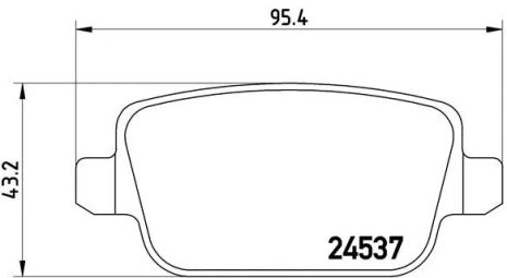Комплект тормозных колодок LAND ROVER, VOLVO XC70, VOLVO V70, BREMBO (P44017)