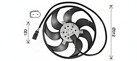 Охолоджувальний вентилятор радіатора MERCEDES-BENZ VITO, MERCEDES-BENZ VIANO, AVA COOLING (MS7764) Охолоджувальний вентилятор радіатора MERCEDES-BENZ VITO, MERCEDES-BENZ VIANO, AVA COOLING (MS7764)