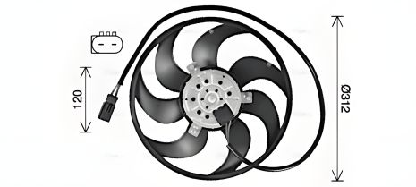 Охолоджувальний вентилятор радіатора MERCEDES-BENZ VITO, MERCEDES-BENZ VIANO, AVA COOLING (MS7764) Охолоджувальний вентилятор радіатора MERCEDES-BENZ VITO, MERCEDES-BENZ VIANO, AVA COOLING (MS7764)