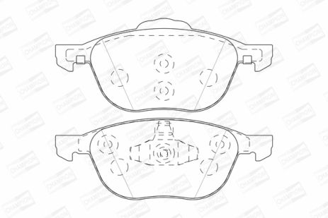 Комплект гальмівних колодок FORD TOURNEO, FORD TRANSIT, FORD GRAND, CHAMPION (573753CH)