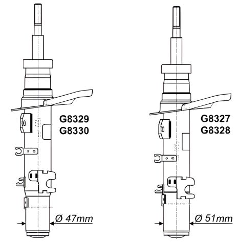 Амортизатор для PEUGEOT 301, CITROËN C-ELYSEE, MONROE (G8328)
