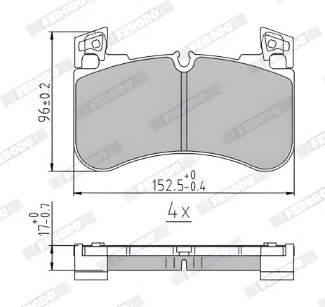 Гальмівний комплект колодок LAND ROVER, FERODO (FDB5220) Гальмівний комплект колодок LAND ROVER, FERODO (FDB5220)