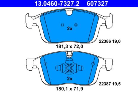 Комплект тормозных колодок VOLVO XC60, ATE (13046073272)