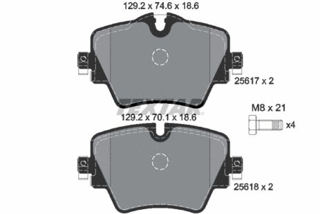 Комплект гальмівних колодок TOYOTA SUPRA, BMW 4, TEXTAR (2561701)