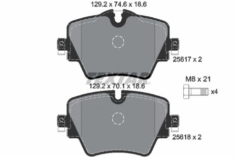 Комплект гальмівних колодок TOYOTA SUPRA, BMW 4, TEXTAR (2561701)