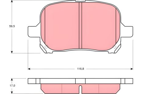LEXUS ES, TOYOTA SOLARA Гальмівних колодок комплект, TOYOTA GAIA, TRW (GDB3152) LEXUS ES, TOYOTA SOLARA Гальмівних колодок комплект, TOYOTA GAIA, TRW (GDB3152)