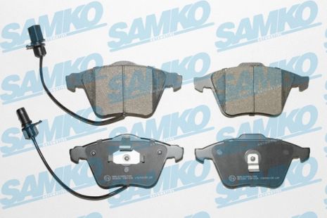 Комплект тормозных колодок SKODA FABIA, AUDI ALLROAD, AUDI A6, SAMKO (5SP1230)