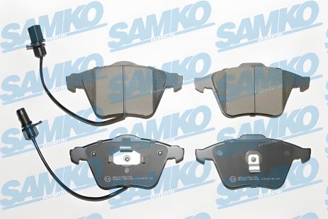 Комплект гальмівних колодок SAMKO для SKODA FABIA/AUDI (5SP1230)