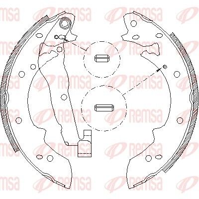 Комплект тормозных колодок SANTANA SAMURAI, SUZUKI VITARA, VOLVO 340-360, REMSA (402701)