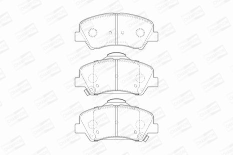 Гальмівних колодок комплект KIA RIO, HYUNDAI BAYON, HYUNDAI i20, CHAMPION (573368CH)