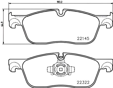 Комплект гальмівних колодок LAND ROVER, JAGUAR (CHERY), JAGUAR XE, BREMBO (P36035) Комплект гальмівних колодок LAND ROVER, JAGUAR (CHERY), JAGUAR XE, BREMBO (P36035)