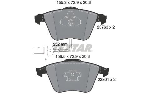 Гальмівних колодок комплект SEAT EXEO, AUDI A6, AUDI A4, TEXTAR (2376302) Гальмівних колодок комплект SEAT EXEO, AUDI A6, AUDI A4, TEXTAR (2376302)