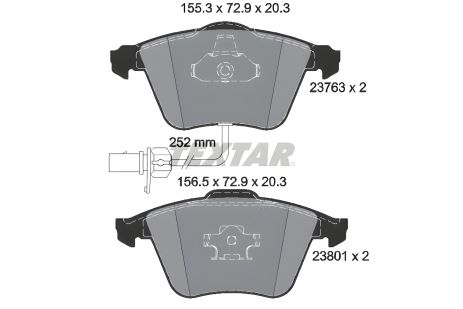 Тормозные колодки SEAT EXEO, AUDI A6, A4, TEXTAR (2376302) Тормозные колодки SEAT EXEO, AUDI A6, A4, TEXTAR (2376302)